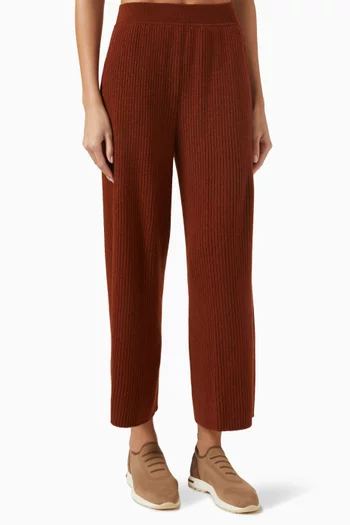 Fobello Rib-knit Pants in Baby Cashmere