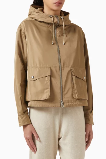 Brussel Hooded Jacket in Silk-blend