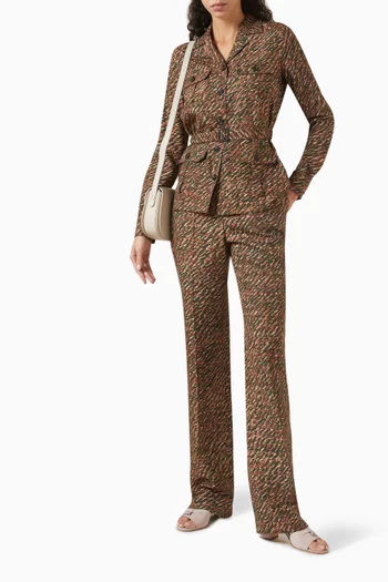 Dany Printed Pants in Silk