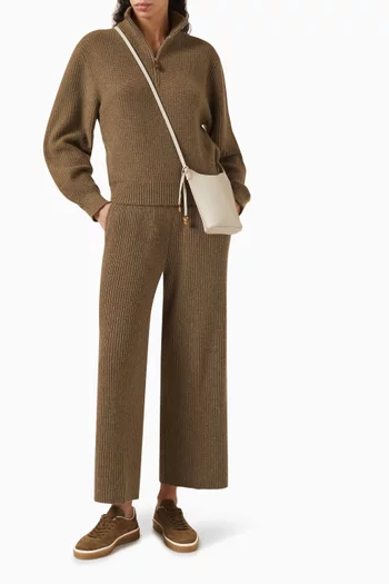 Fobello Rib-knit Pants in Baby Cashmere