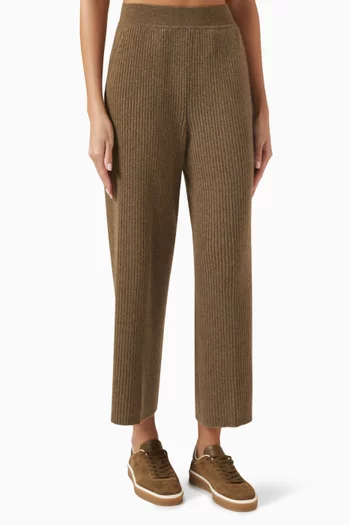 Fobello Rib-knit Pants in Baby Cashmere