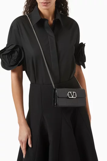 VLOGO Chain Wallet in Ayers Leather