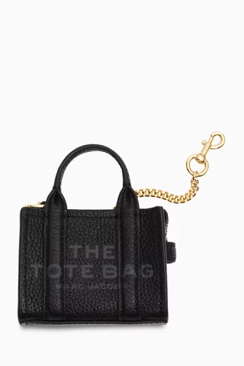 Nano Tote Bag Charm in Leather