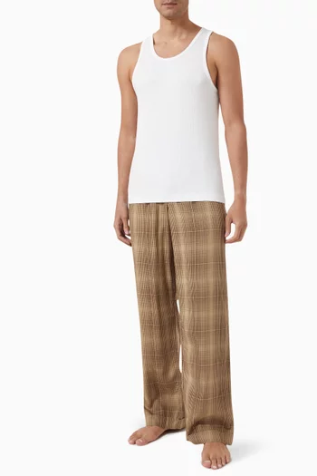 تي شيرت بلا أكمام بنسيج مضلع