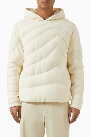 Quilted Hoodie in Wool