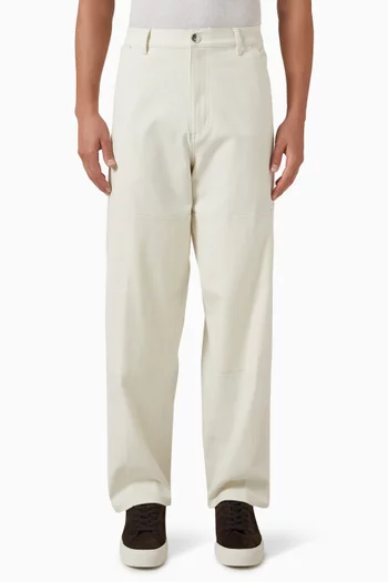 Straight-fit Pants in Cotton-canvas