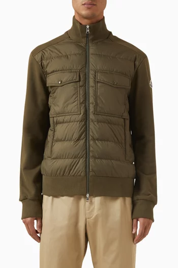 Zip-up Jacket in Emerized-fleece