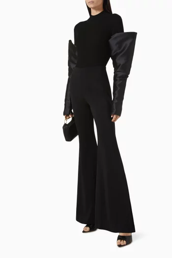 Turtleneck Couture-sleeves Top
