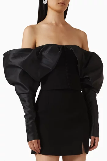 Opera Off-shoulder Top in Taffeta