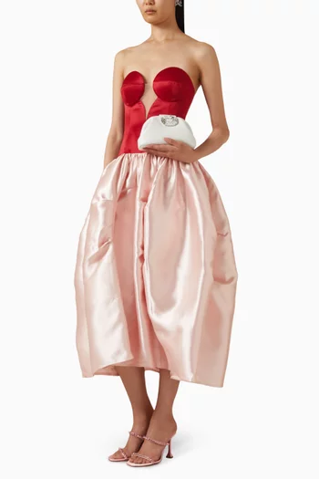 Inner Star Aria Midi Dress in Taffeta