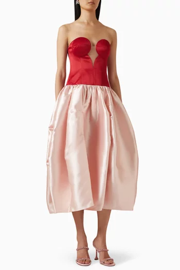 Inner Star Aria Midi Dress in Taffeta