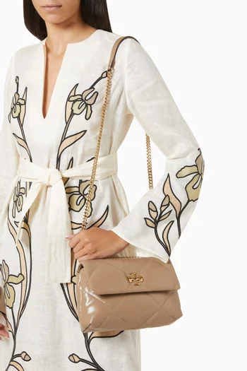 Small Kira Diamond-quilted Shoulder Bag in Leather