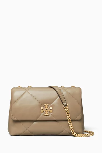 Small Kira Diamond-quilted Shoulder Bag in Leather