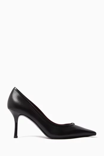 Double T 80 Pumps in Leather