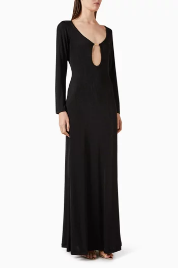 Griselda Cut-out Maxi Dress in Jersey