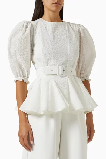 Belted Top in Cotton