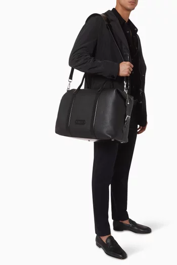 Side Buckle Holdall in Smooth Leather