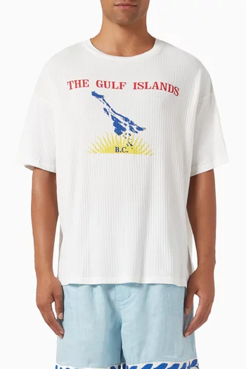 Gulf Islands T-shirt in Rib-knit Cotton