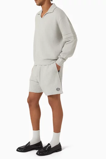 Side-stripe Crew Shorts in Cotton