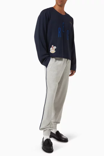 Side Stripe Jogger Pants in Cotton