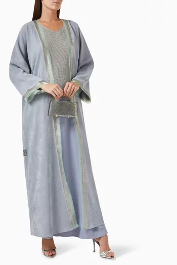 Lace-trimmed Abaya Set