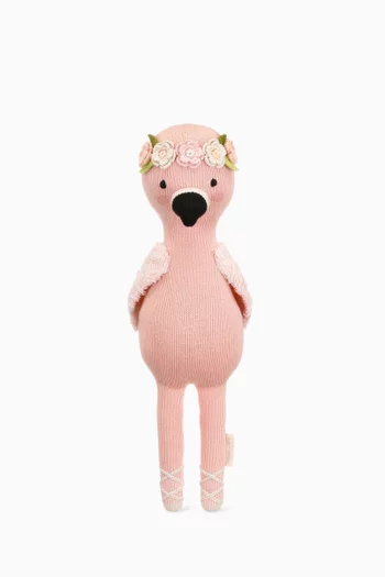 Small Penelope The Flamingo Soft Toy in Cotton