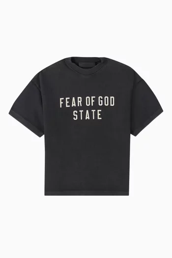 تي شيرت بشعار Fear of God State قطن