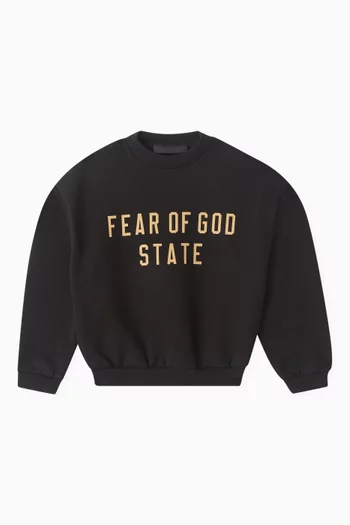 Logo Crew Neck Sweatshirt in Fleece