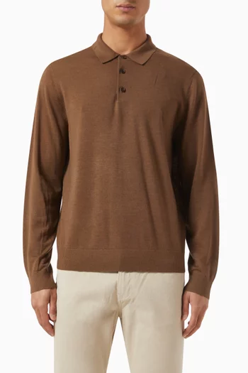 Polo Sweater in Wool
