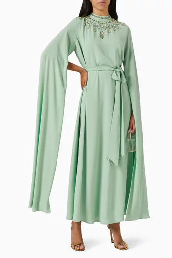 Belted Cape-sleeve Jalabiya