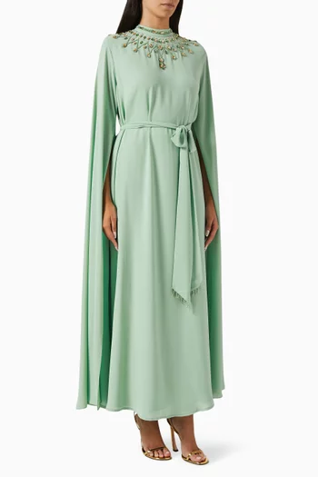 Belted Cape-sleeve Jalabiya