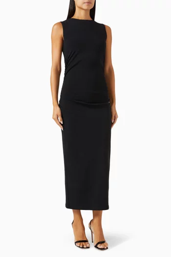 Charissa Midi Dress in Stretch Cotton
