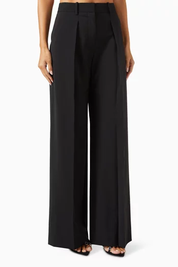 Sonia Wide-leg Pants in Wool-blend