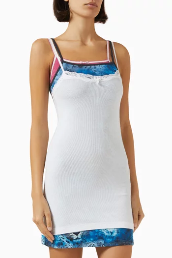 Layered Mini Dress in Stretch Micromodal