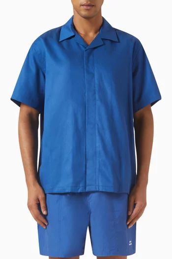 York Camp Collar Shirt in Tencel-blend