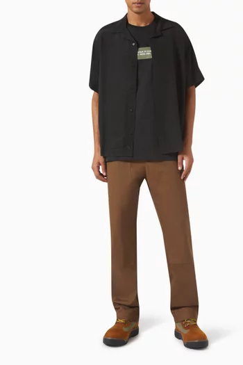 York Mini Houndstooth Shirt in Viscose-blend