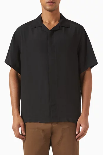 York Mini Houndstooth Shirt in Viscose-blend