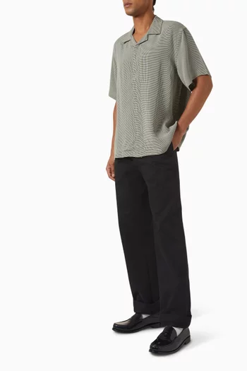 York Mini Houndstooth Shirt in Viscose-blend