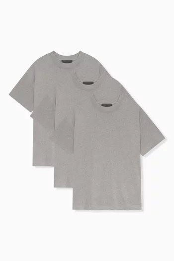 طقم تي شيرت بشعار الماركة جيرسيه، ثلاث قطع