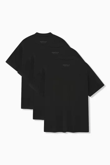 طقم تي شيرت بفتحة رقبة V جيرسيه، 3 قطع