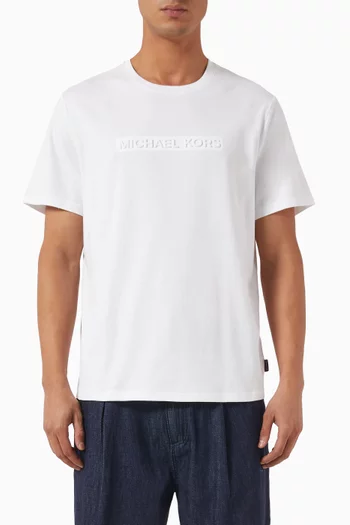 Embossed-logo T-shirt in Cotton