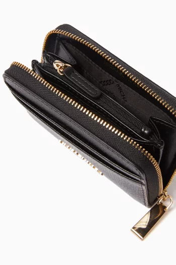 Small Jet Set Coin Card Case in Pebbled Leather