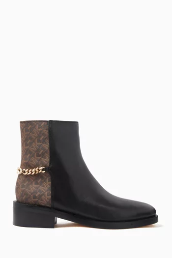 Carlisle Logo Booties in Leather