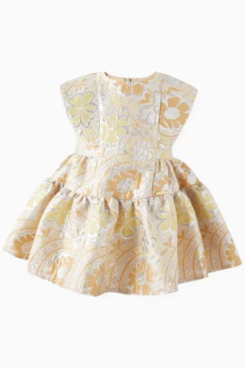 Flared Dress in Jacquard