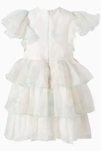 Flared Dress in Viscose-blend