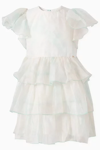 Flared Dress in Viscose-blend