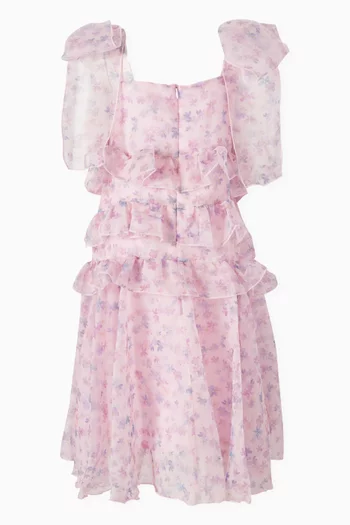 Ruffle Floral Dress in Tulle