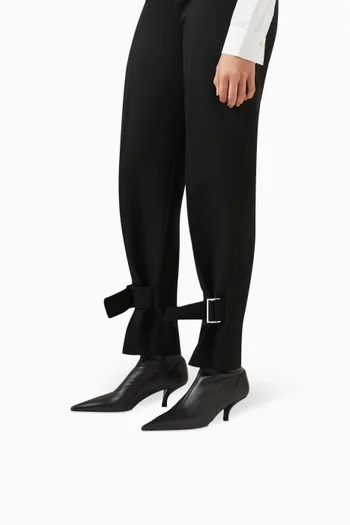 The Heeled  55 Sock Ankle Boots in Leather