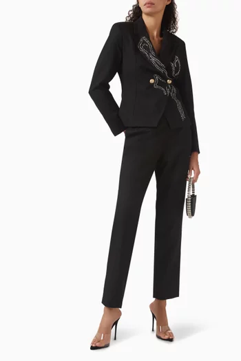 High-waist Pants in Crepe