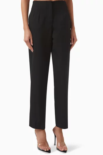 High-waist Pants in Crepe